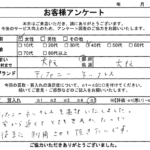 大阪府 大阪市 / 40代 / 女性のお客様からいただいたお声