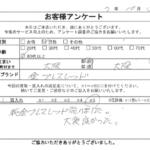 大阪府 大阪市 / 80代 以上 / 男性のお客様からいただいたお声