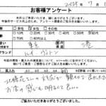 東京都 港区 / 60代 / 女性のお客様からいただいたお声