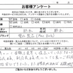 栃木県 栃木市 / 20代 / 男性のお客様からいただいたお声