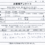 東京都三鷹市 / 30代 / 女性のお客様からいただいたお声