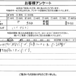 大阪府東大阪市 / 30代 / 女性のお客様からいただいたお声