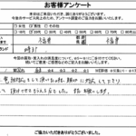 福井県福井市 / 20代 / 男性のお客様からいただいたお声