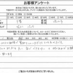 千葉県流山市 / 50代 / 女性のお客様からいただいたお声