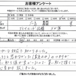 広島県広島市東区 / 70代 / 女性のお客様からいただいたお声