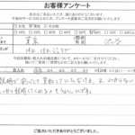 東京都渋谷区 / 60代 / 男性のお客様からいただいたお声