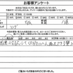 大阪府八尾市 / 20代 / 男性のお客様からいただいたお声