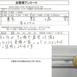 東京都三鷹市 / 50代 / 女性のお客様からいただいたお声
