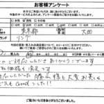 東京都大田区 / 20代 / 男性のお客様からいただいたお声