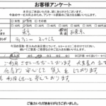 東京都西東京市 / 20代 / 男性のお客様からいただいたお声