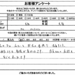 大阪府大阪市 / 50代 / 女性のお客様からいただいたお声