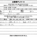 東京都東村山市 / 20代 / 男性のお客様からいただいたお声
