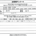 福岡県福岡市 / 30代 / 男性のお客様からいただいたお声