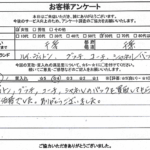 千葉県千葉市 / 60代 / 女性のお客様からいただいたお声