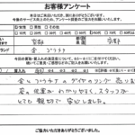 京都府京都市 / 60代 / 女性のお客様からいただいたお声