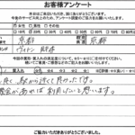 京都府京都市 / 20代 / 女性のお客様からいただいたお声