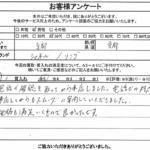 京都府京都市 / 30代 / 男性のお客様からいただいたお声